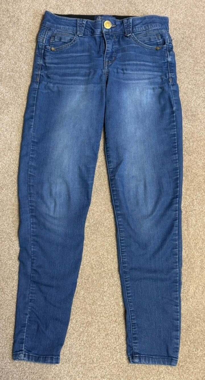 Democracy Jeans Womens 6 Blue Ab Technology Skinny Ankle Medium Wash Denim